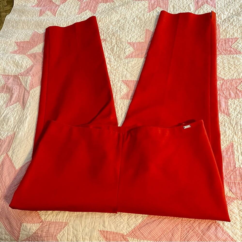 St. John Yellow Label Red Capri Pants High Waisted Women’s 10‎ Made in the USA - Picture 11 of 16